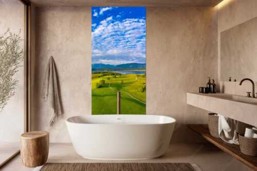 Blick über den Staffelsee zum Estergebirge und den Ammergebirge - Obersee - Größe ca. 100x200cm, Seitenverhältnis 1:2 - Staffelsee - weitere Infos unter https://www.kriner-weiermann.de