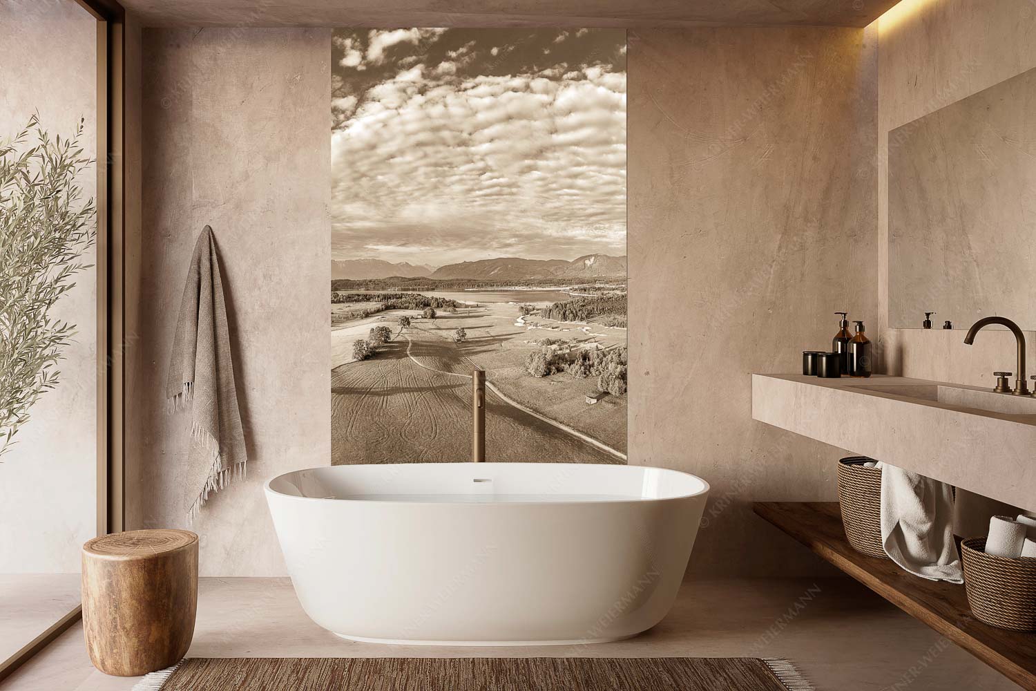 Obersee – Größe ca. 160x240cm, Seitenverhältnis 2:3 — Staffelsee Blick über den Staffelsee zum Estergebirge und den Ammergebirge - Obersee - Größe ca. 160x240cm, Seitenverhältnis 2:3 - Staffelsee - weitere Infos unter https://www.kriner-weiermann.de