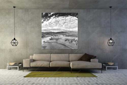 Blick über den Staffelsee zum Estergebirge und den Ammergebirge - Obersee - Größe ca. 160x160cm, Seitenverhältnis 1:1 - Staffelsee - weitere Infos unter https://www.kriner-weiermann.de