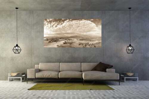 Blick über den Staffelsee zum Estergebirge und den Ammergebirge - Obersee - Größe ca. 200x100cm, Seitenverhältnis 2:1 - Staffelsee - weitere Infos unter https://www.kriner-weiermann.de