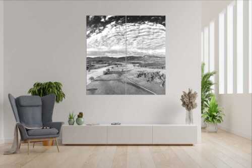 Blick über den Staffelsee zum Estergebirge und den Ammergebirge - Obersee - 4er Split, Größe ca. 180x180cm, Seitenverhältnis 1: - Staffelsee - weitere Infos unter https://www.kriner-weiermann.de