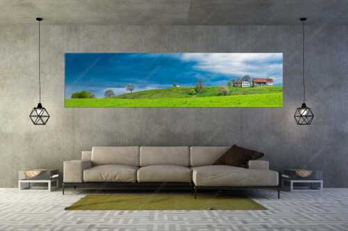 Mesnerhauskapelle bei Aidling - Ostara - Größe ca. 320x80cm, Seitenverhältnis 4:1 - Kapelle bei Aidling - weitere Infos unter https://www.kriner-weiermann.de