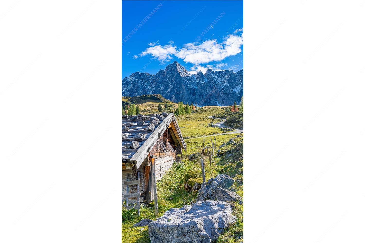 Pittoresk – Seitenverhältnis 1:2 — Ladizalm im Karwendel Ladizalm mit Laliderer Nordwände im Karwendelgebirge