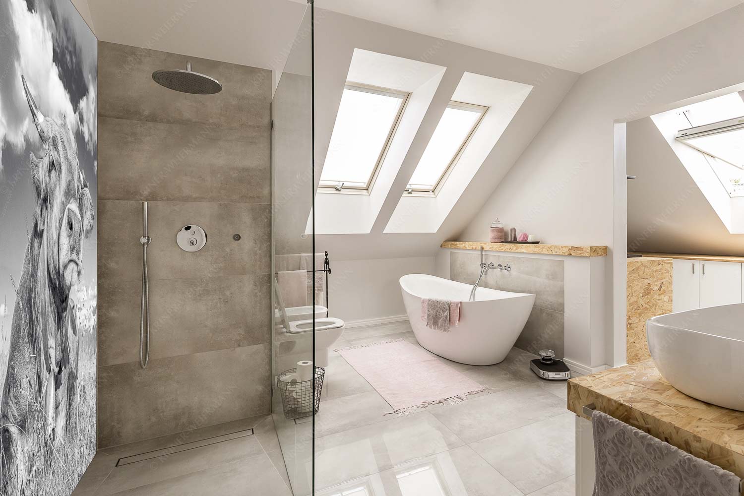 Reine Genusssache – Größe ca. 150x225cm, Seitenverhältnis 2:3 — Murnau-Werdenfelser Rind Murnau Werdenfelser Jungvieh genießt die Abendsonne im Estergebirge - Reine Genusssache - Größe ca. 150x225cm, Seitenverhältnis 2:3 - Murnau-Werdenfelser Rind - weitere Infos unter https://www.kriner-weiermann.de