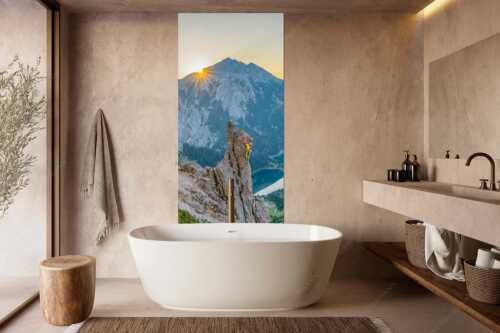 Die malerisch gelegenen Soiernseen sind mit die einzigen im Soierngebirge - Rising - Größe ca. 100x200cm, Seitenverhältnis 1:2 - Sonnenaufgang am Soiernsee - weitere Infos unter https://www.kriner-weiermann.de