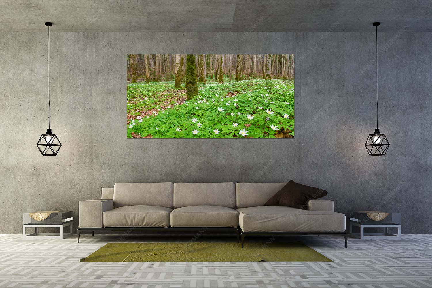 Röschenteppich – Größe ca. 200x100cm, Seitenverhältnis 2:1 — Buschwindröschen Buschwindröschen bei Murnau - Röschenteppich - Größe ca. 200x100cm, Seitenverhältnis 2:1 - Buschwindröschen - weitere Infos unter https://www.kriner-weiermann.de