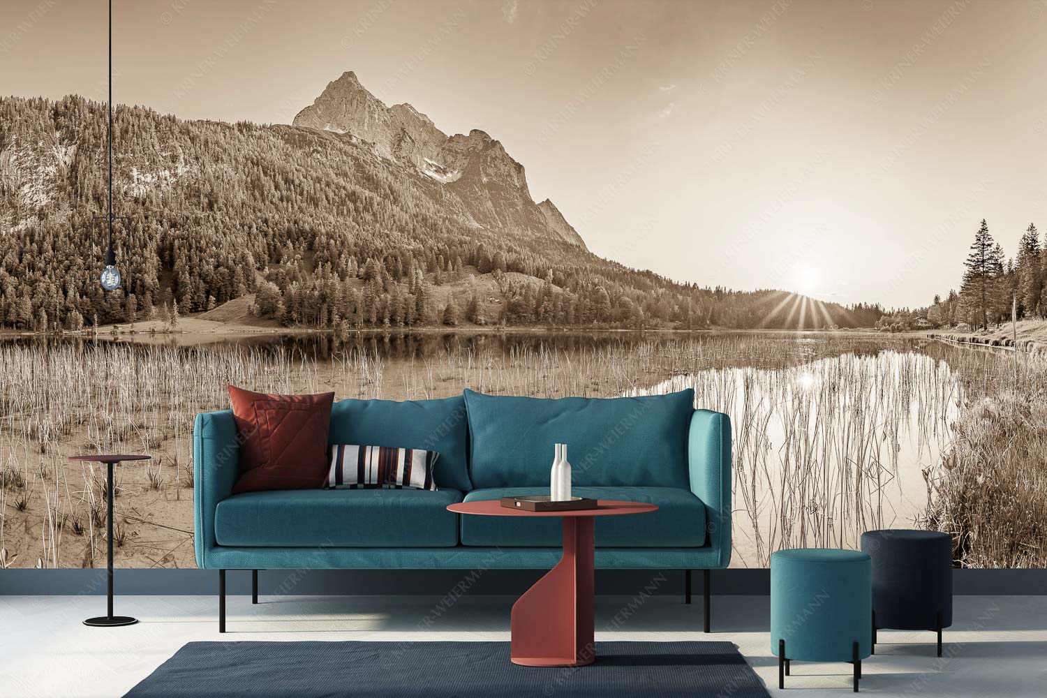 Ruhige Momente – Größe ca. 400x200cm, Seitenverhältnis 2:1 — Ferchensee mit Wetterstein Sonnenuntergang am Ferchensee mit Blick zu den Wettersteinspitzen - Ruhige Momente - Größe ca. 400x200cm, Seitenverhältnis 2:1 - Ferchensee mit Wetterstein - weitere Infos unter https://www.kriner-weiermann.de