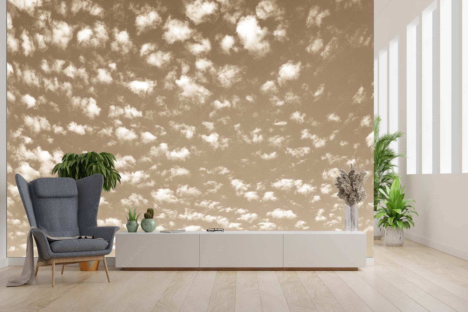 Schäfchen – Größe ca. 300x200cm, Seitenverhältnis 3:2 — Schäfchenwolken Blau Weiss Schäfchenwolken am blauen Abendhimmel - Schäfchen - Größe ca. 300x200cm, Seitenverhältnis 3:2 - Schäfchenwolken Blau Weiss - weitere Infos unter https://www.kriner-weiermann.de