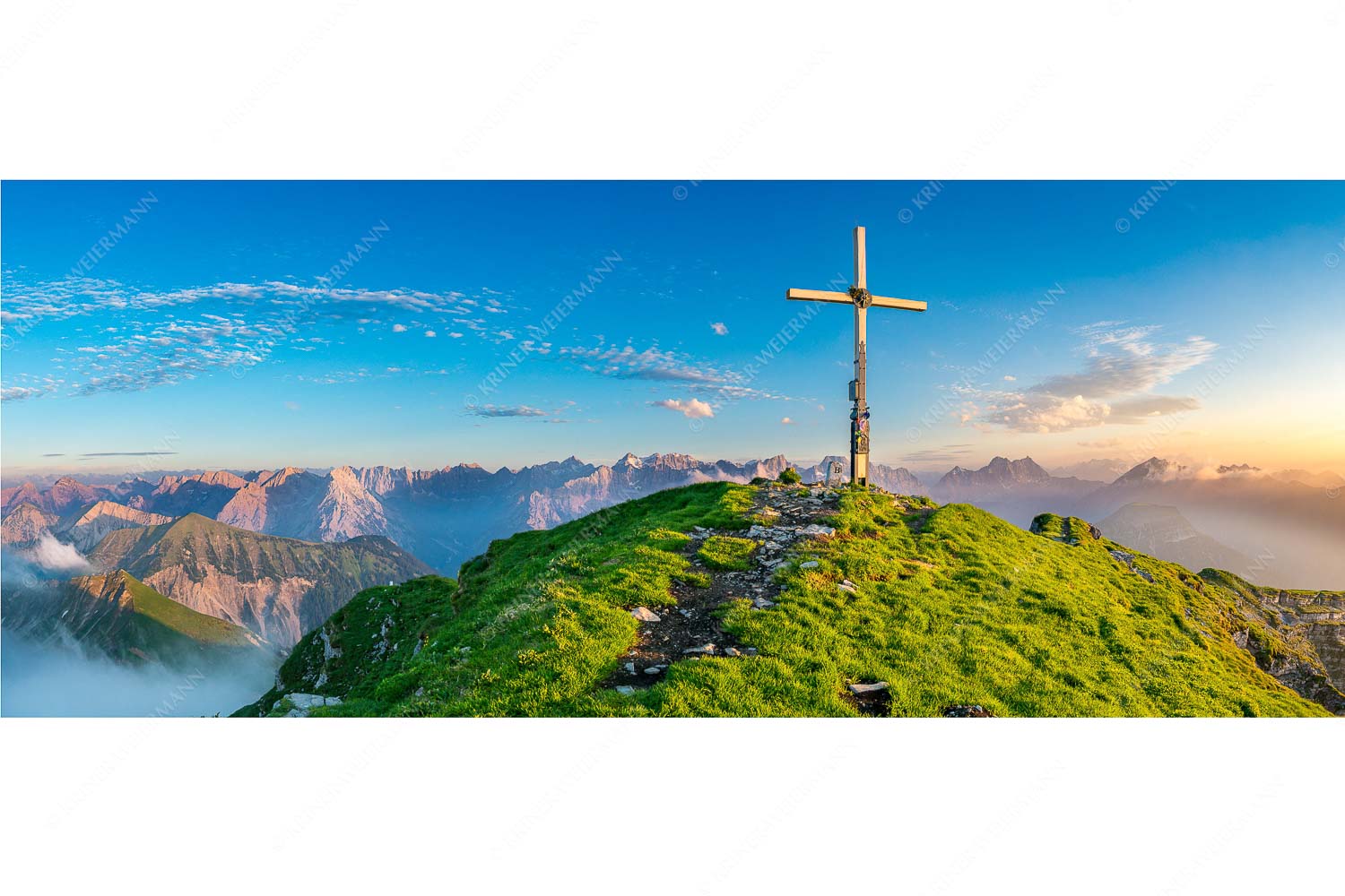 Schafreiter Gipfelpanorama – Seitenverhältnis 2,5:1 — Schafreuter im Karwendel Blick vom Schafreiter ins Karwendelgebirge