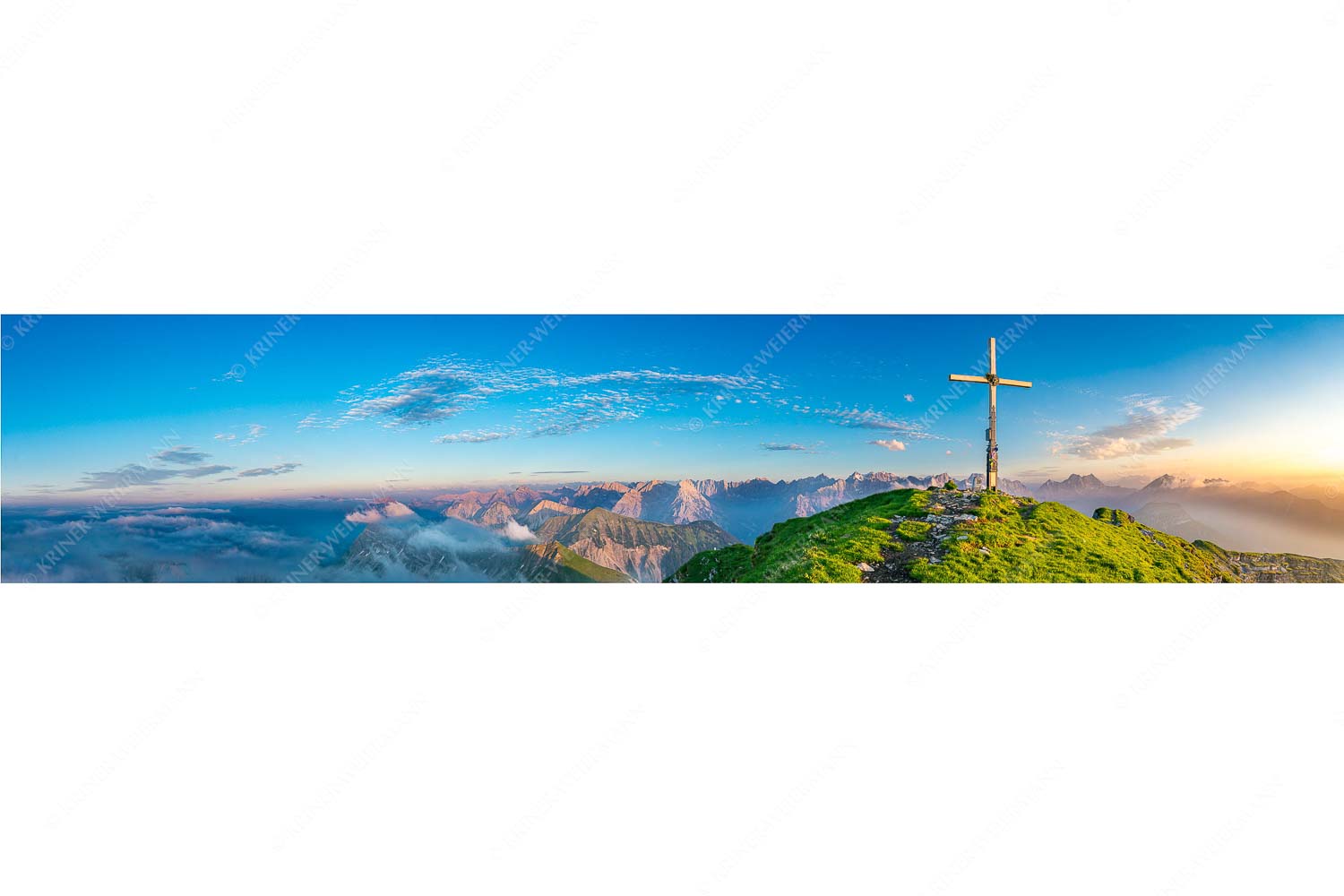 Schafreiter Gipfelpanorama – Seitenverhältnis 5:1 — Schafreuter im Karwendel Blick vom Schafreiter ins Karwendelgebirge