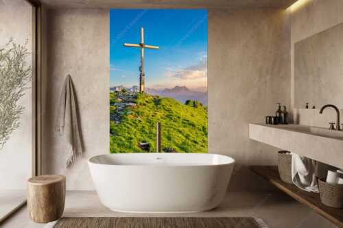 Blick vom Schafreiter ins Karwendelgebirge - Schafreiter Gipfelpanorama - Größe ca. 160x240cm, Seitenverhältnis 2:3 - Schafreuter im Karwendel - weitere Infos unter https://www.kriner-weiermann.de
