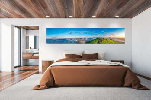 Blick vom Schafreiter ins Karwendelgebirge - Schafreiter Gipfelpanorama - Größe ca. 300x60cm, Seitenverhältnis 5:1 - Schafreuter im Karwendel - weitere Infos unter https://www.kriner-weiermann.de