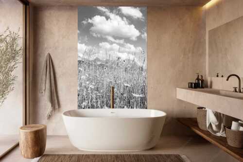 Blumenwiese bei Krün mit Karwendelgebirge im Hintergrund - Scheane Wiesn - Größe ca. 160x240cm, Seitenverhältnis 2:3 - Alpen Blumen Karwendel - weitere Infos unter https://www.kriner-weiermann.de