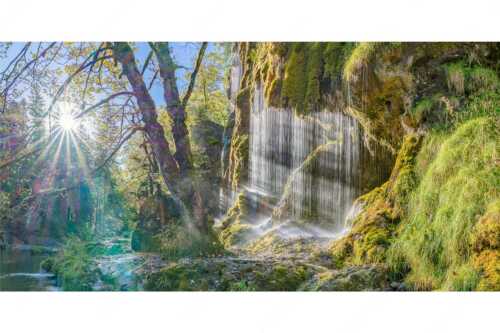 Die Schleierfälle an der Ammer bei Unternogg sind ein einzigartiges Naturschauspiel - Schleierfälle - Seitenverhältnis 2:1 - Wasserfall im Ammertal - weitere Infos unter https://www.kriner-weiermann.de