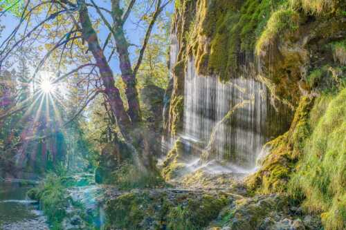 Die Schleierfälle an der Ammer bei Unternogg sind ein einzigartiges Naturschauspiel - Schleierfälle - Seitenverhältnis 3:2 - Wasserfall im Ammertal - weitere Infos unter https://www.kriner-weiermann.de
