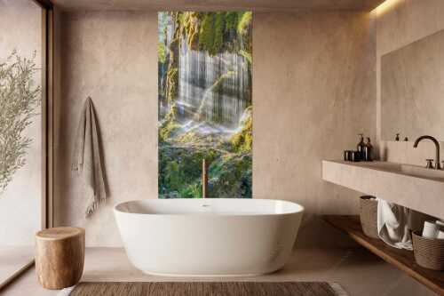 Die Schleierfälle an der Ammer bei Unternogg sind ein einzigartiges Naturschauspiel - Schleierfälle - Größe ca. 100x200cm, Seitenverhältnis 1:2 - Wasserfall im Ammertal - weitere Infos unter https://www.kriner-weiermann.de