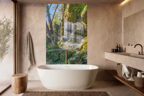 Die Schleierfälle an der Ammer bei Unternogg sind ein einzigartiges Naturschauspiel - Schleierfälle - Größe ca. 160x240cm, Seitenverhältnis 2:3 - Wasserfall im Ammertal - weitere Infos unter https://www.kriner-weiermann.de