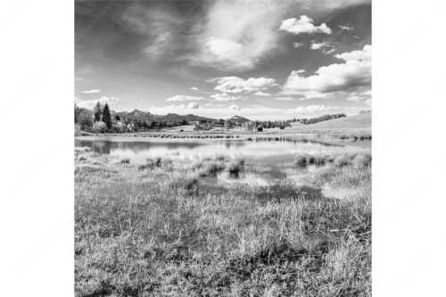 Blick über den Schmalensee zum Estergebirge - Schmalensee Süd - Seitenverhältnis 1:1 - Simetsberg und Krottenkopf - weitere Infos unter https://www.kriner-weiermann.de