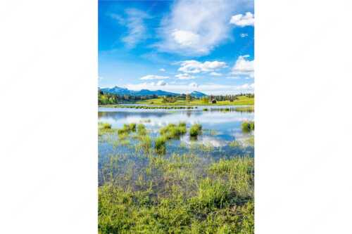 Blick über den Schmalensee zum Estergebirge - Schmalensee Süd - Seitenverhältnis 2:3 - Simetsberg und Krottenkopf - weitere Infos unter https://www.kriner-weiermann.de