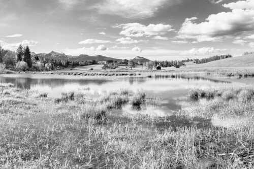 Blick über den Schmalensee zum Estergebirge - Schmalensee Süd - Seitenverhältnis 3:2 - Simetsberg und Krottenkopf - weitere Infos unter https://www.kriner-weiermann.de