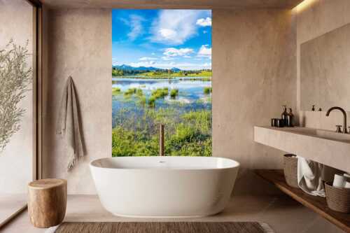 Blick über den Schmalensee zum Estergebirge - Schmalensee Süd - Größe ca. 160x240cm, Seitenverhältnis 2:3 - Simetsberg und Krottenkopf - weitere Infos unter https://www.kriner-weiermann.de