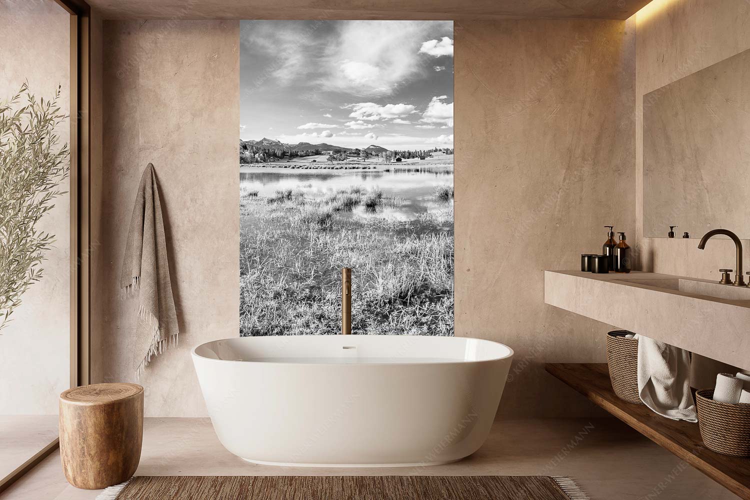 Blick über den Schmalensee zum Estergebirge - Schmalensee Süd - Größe ca. 160x240cm, Seitenverhältnis 2:3 - Simetsberg und Krottenkopf - weitere Infos unter https://www.kriner-weiermann.de