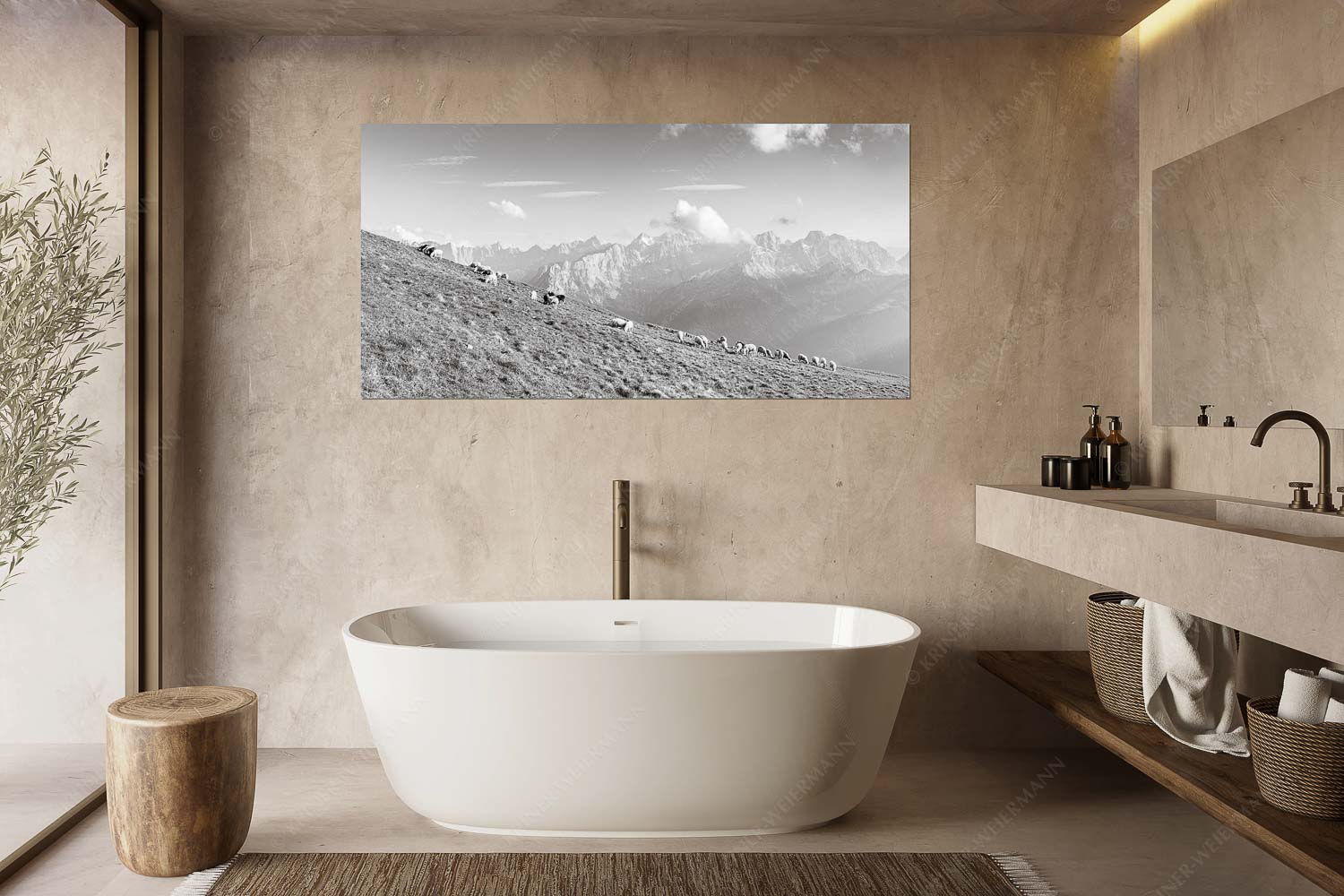 Schönste Karwendelweiden – Größe ca. 180x90cm, Seitenverhältnis 2:1 — Schafe im Karwendel Bergschafe am Schafreiter mit Blick zum Karwendelhauptkamm - Schönste Karwendelweiden - Größe ca. 180x90cm, Seitenverhältnis 2:1 - Schafe im Karwendel - weitere Infos unter https://www.kriner-weiermann.de