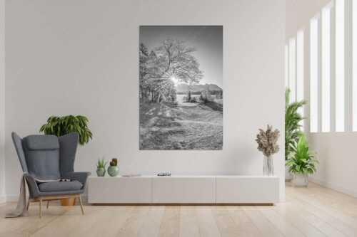 Blick über den Barmsee zum Karwendelgebirge - Schönste Plätze II - Größe ca. 120x180cm, Seitenverhältnis - Alter Ahorn am Barmsee - weitere Infos unter https://www.kriner-weiermann.de