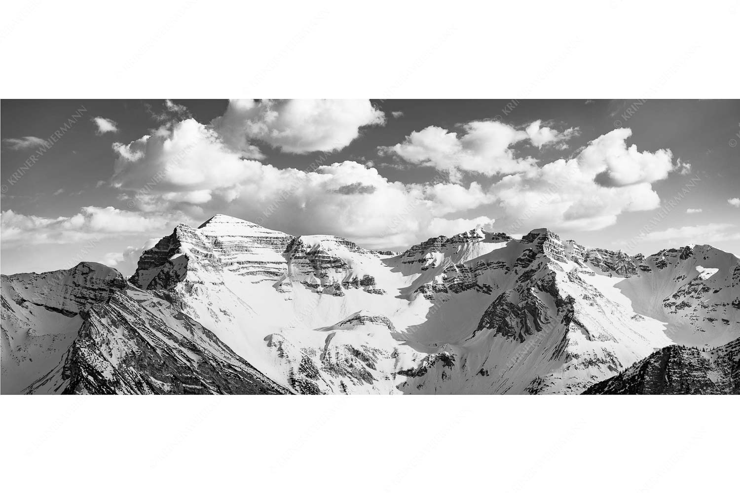 Blick zur Soiern- und Reissende Lahnspitze im Winter - Soiernkessel - Seitenverhältnis 2,5:1 - Soiernspitze im Winter - weitere Infos unter https://www.kriner-weiermann.de