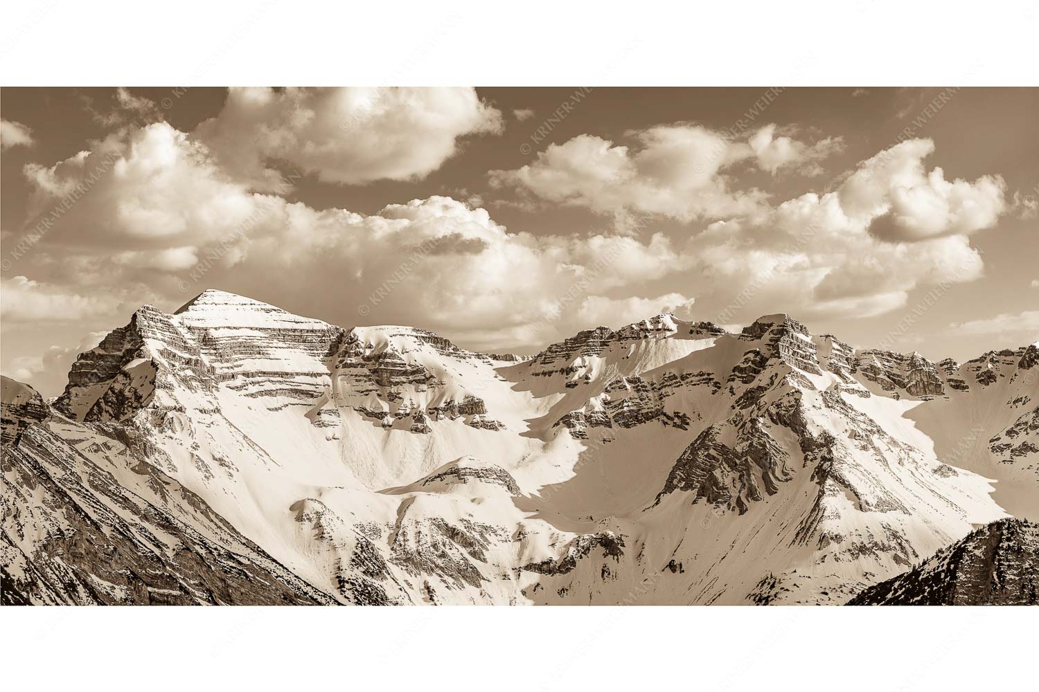 Soiernkessel – Seitenverhältnis 2:1 — Soiernspitze im Winter Blick zur Soiern- und Reissende Lahnspitze im Winter