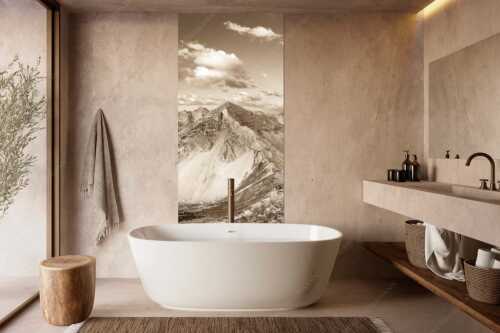 Blick auf Soiernspitze, die Soiernlache und die beiden Soiernseen - Soiernwasser - Größe ca. 100x200cm, Seitenverhältnis 1:2 - Soiernspitze und Soiernseen - weitere Infos unter https://www.kriner-weiermann.de