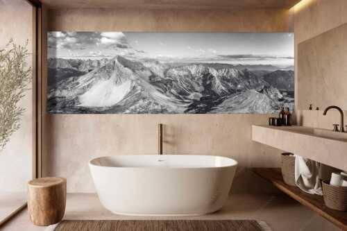 Blick auf Soiernspitze, die Soiernlache und die beiden Soiernseen - Soiernwasser - Größe ca. 300x100cm, Seitenverhältnis 3:1 - Soiernspitze und Soiernseen - weitere Infos unter https://www.kriner-weiermann.de