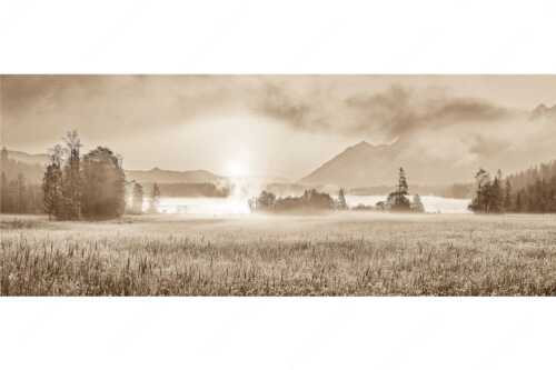 Blick über den Barmsee in den Sonnenaufgang - Sommermorgen - Seitenverhältnis 2,5:1 - Barmsee Blumenwiese Sonnenaufgang - weitere Infos unter https://www.kriner-weiermann.de