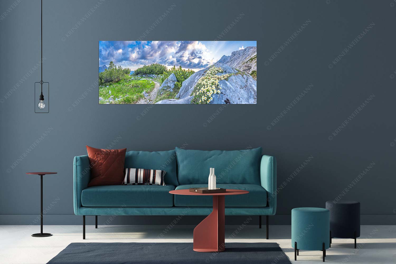 Steinige Blüten – Größe ca. 175x70cm, Seitenverhältnis 2,5:1 — Silberwurz am Schachen Silberwurzblüten am Wegesrand vom Schachen zur Meilerhütte im Wettersteingebirge - Steinige Blüten - Größe ca. 175x70cm, Seitenverhältnis 2,5:1 - Silberwurz am Schachen - weitere Infos unter https://www.kriner-weiermann.de