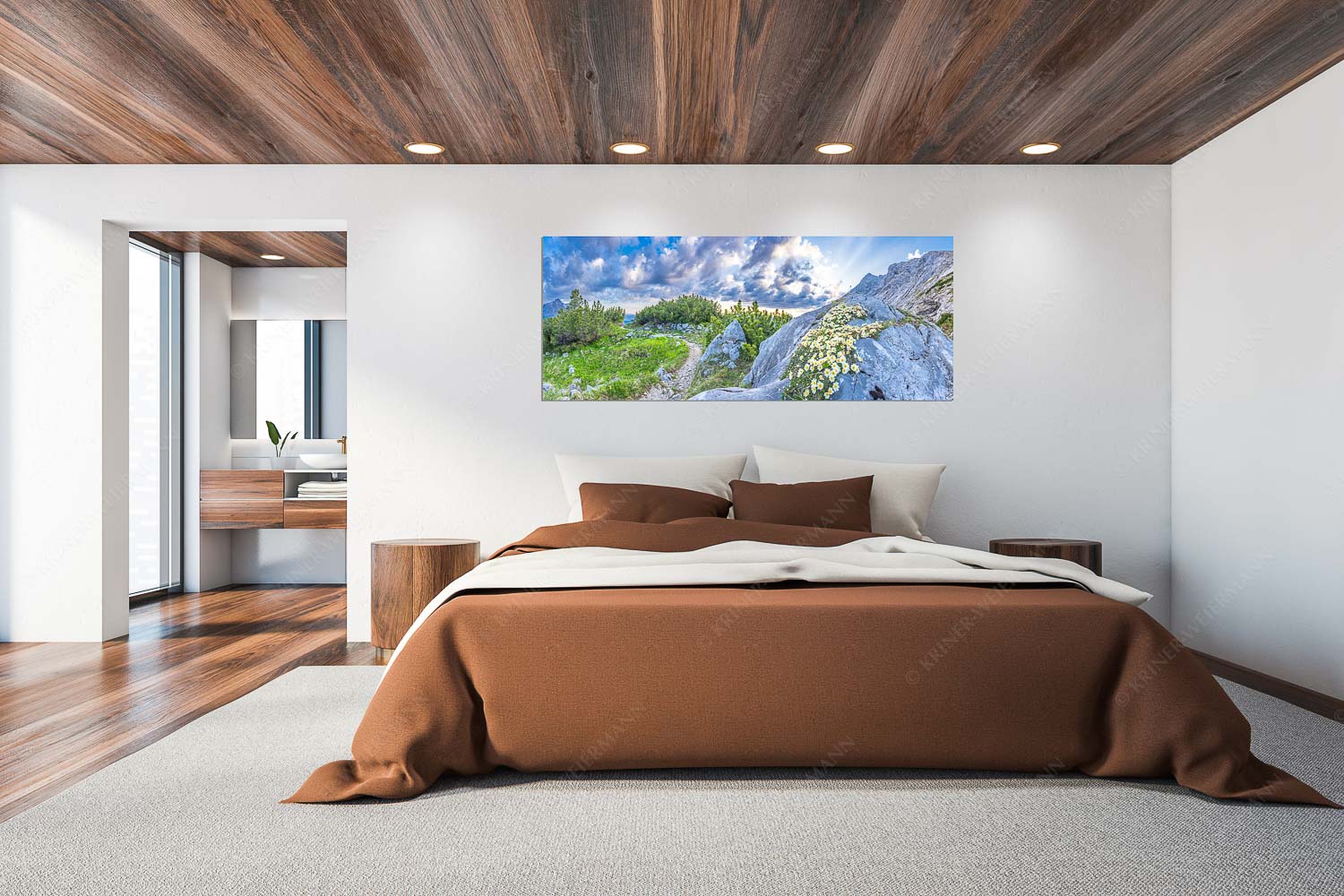 Steinige Blüten – Größe ca. 200x80cm, Seitenverhältnis 2,5:1 — Silberwurz am Schachen Silberwurzblüten am Wegesrand vom Schachen zur Meilerhütte im Wettersteingebirge - Steinige Blüten - Größe ca. 200x80cm, Seitenverhältnis 2,5:1 - Silberwurz am Schachen - weitere Infos unter https://www.kriner-weiermann.de
