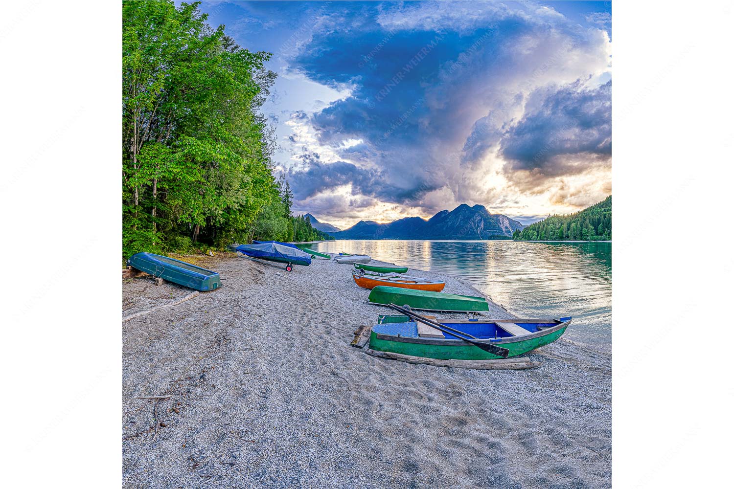 Südsee – Seitenverhältnis 1:1 — Walchensee mit Herzogstand Beeindruckende Wolkenstimmung über dem Herzogstand mit Walchensee