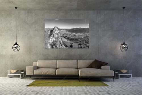 Blick am Kofel vorbei über Oberammergau zum Hörnle - Talwächter - Größe ca. 180x120cm, Seitenverhältnis 3:2 - Kofel mit Oberammergau - weitere Infos unter https://www.kriner-weiermann.de