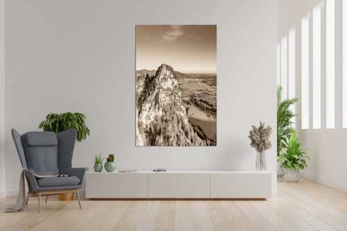 Blick am Kofel vorbei über Oberammergau zum Hörnle - Talwächter - Größe ca. 120x180cm, Seitenverhältnis 2:3 - Kofel mit Oberammergau - weitere Infos unter https://www.kriner-weiermann.de