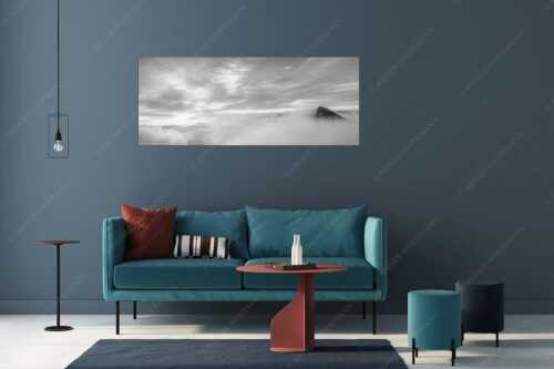 Der höchste Gipfel des Estergebirges ragt nur wenige Meter aus dem Wolkenmeer - Traumwelt - Größe ca. 175x70cm, Seitenverhältnis 2,5:1 - Wolkenstimmung am Krottenkopf - weitere Infos unter https://www.kriner-weiermann.de