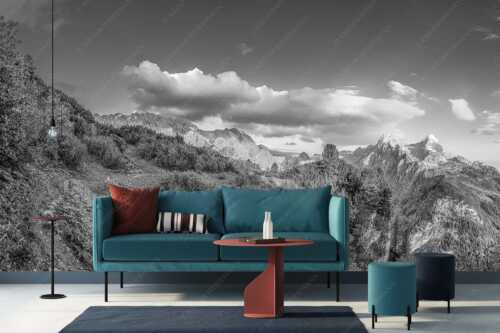 Kurz hinter dem Schachenschloss offenbart sich dieser einzigartige Ausblick ins Reintal - Über dem tiefen Tal - Größe ca. 400x200cm, Seitenverhältnis 2:1 - Schachen und Alpspitze - weitere Infos unter https://www.kriner-weiermann.de
