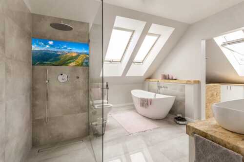 Blick an der Krapfenkar- und Soiernspitze vorbei ins Karwendelgebirge - Überm Fermesbachtal - Größe ca. 100x50cm, Seitenverhältnis 2 - Soiernspitze und Karwendel - weitere Infos unter https://www.kriner-weiermann.de