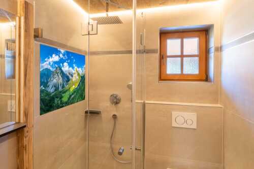 Blick über die Kastenalm im Karwendel ins Roßloch - Übern Kasten - Größe ca. 120x80cm, Seitenverhältnis 3:2 - Kastenalm im Hinterautal - weitere Infos unter https://www.kriner-weiermann.de