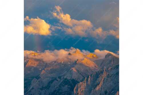 Wetterwechsel an der Großen Seekarspitze im Karwendelgebirge - Umschwung - Seitenverhältnis 1:1 - Seekarspitze im Karwendel - weitere Infos unter https://www.kriner-weiermann.de