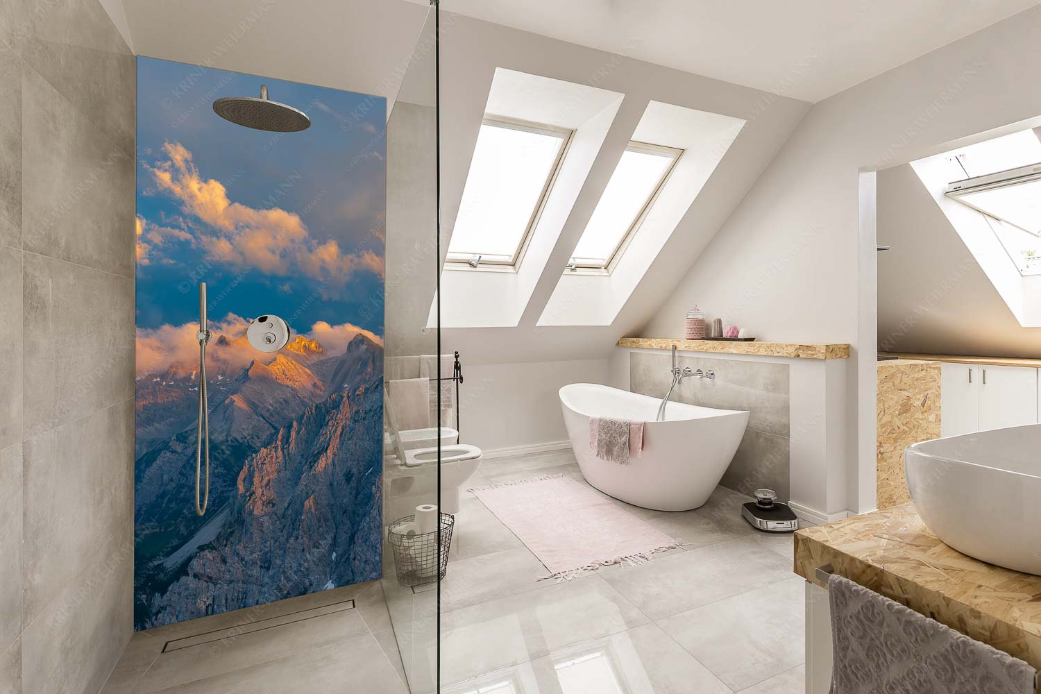 Umschwung – Größe ca. 110x220cm, Seitenverhältnis 1:2 — Seekarspitze im Karwendel Wetterwechsel an der Großen Seekarspitze im Karwendelgebirge - Umschwung - Größe ca. 110x220cm, Seitenverhältnis 1:2 - Seekarspitze im Karwendel - weitere Infos unter https://www.kriner-weiermann.de