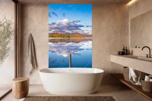 Sonnenaufgang am Barmsee mit Blick zum Karwendel und Wettersteingebirge - Utopia III - Größe ca. 160x240cm, Seitenverhältnis 2:3 - Morgenstimmung am Barmsee - weitere Infos unter https://www.kriner-weiermann.de