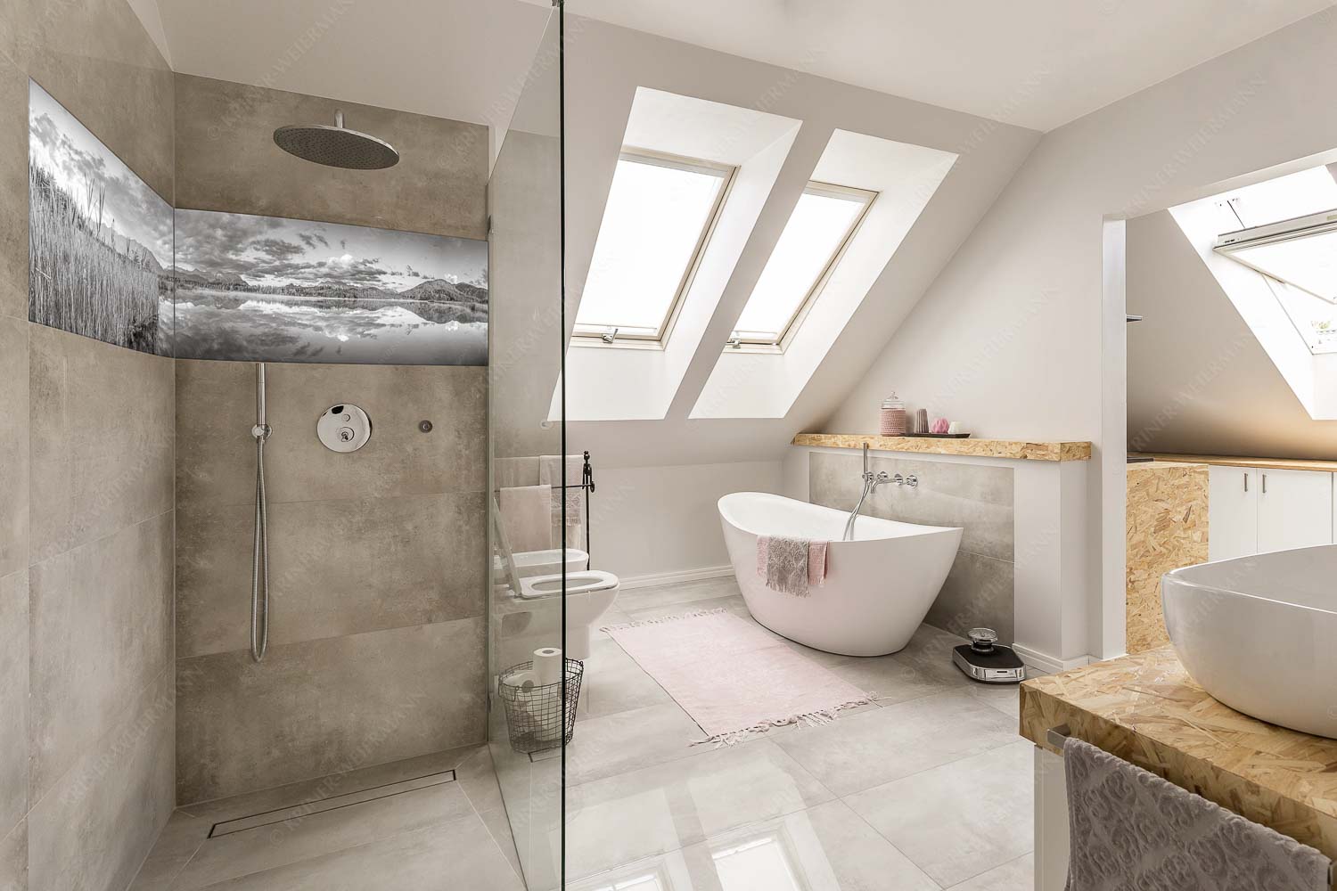 Utopia III – Größe ca. 240x60cm, Seitenverhältnis 4:1 — Morgenstimmung am Barmsee Sonnenaufgang am Barmsee mit Blick zum Karwendel und Wettersteingebirge - Utopia III - Größe ca. 240x60cm, Seitenverhältnis 4:1 - Morgenstimmung am Barmsee - weitere Infos unter https://www.kriner-weiermann.de