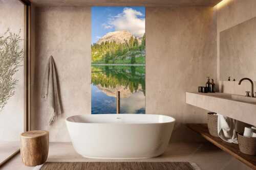 Abseits des Trubels vom Schachenschloss verbirgt sich der Schachensee im Wald - Verborgen - Größe ca. 100x200cm, Seitenverhältnis 1:2 - Schachensee im Wettersteingebirge - weitere Infos unter https://www.kriner-weiermann.de