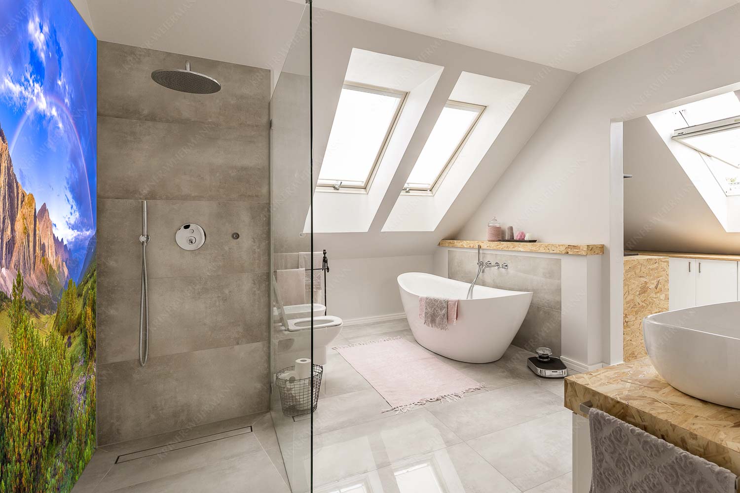 Verzaubert – Größe ca. 150x225cm, Seitenverhältnis 2:3 — Regenbogen Halleranger im Karwendelgebirge Regenbogen über dem Lafatscher und dem Halleranger im Karwendelgebirge - Verzaubert - Größe ca. 150x225cm, Seitenverhältnis 2:3 - Regenbogen Halleranger im Karwendelgebirge - weitere Infos unter https://www.kriner-weiermann.de