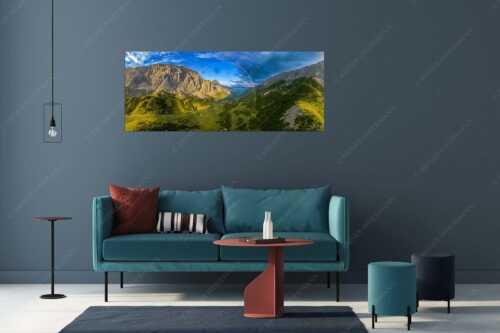 360 Grad Regenbogen über dem Halleranger im Karwendelgebirge - Verzauberter Halleranger - Größe ca. 175x70cm, Seitenverhältnis 2,5:1 - Regenbogen im Karwendel - weitere Infos unter https://www.kriner-weiermann.de