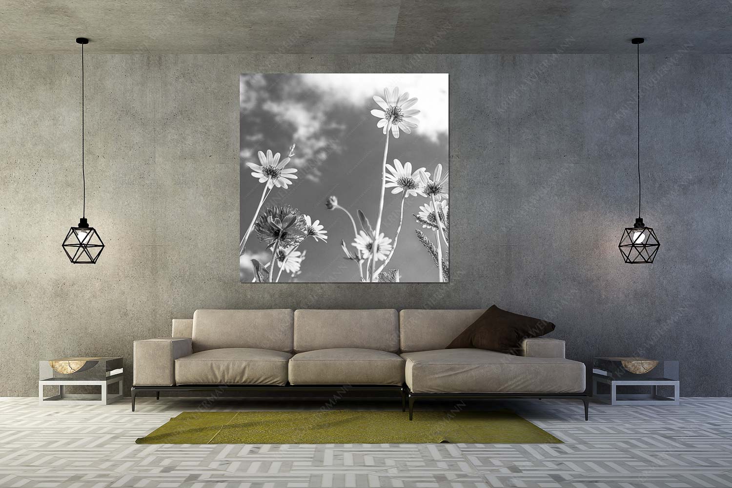 Von unten auch schön – Größe ca. 160x160cm, Seitenverhältnis 1:1 — Margariten Blumen Unteransicht einer Blumenwiese mit Margariten - Von unten auch schön - Größe ca. 160x160cm, Seitenverhältnis 1:1 - Margariten Blumen - weitere Infos unter https://www.kriner-weiermann.de